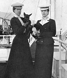 Alexandra of UK with daughter Victoria