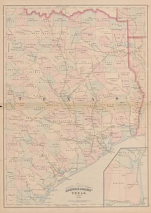 Asher & Adams' Texas (Eastern Half) 1871 UTA