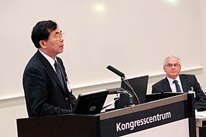 BAI Chunli, vice presidenten for kinas vetenskapsrad talar vid oppnandet av CAS-Nordic 2007 i Lund 2007-09-17