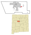 Bernalillo County New Mexico Incorporated and Unincorporated areas Carnuel Highlighted