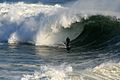 Big wave breaking in Santa Cruz