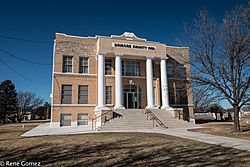 The Briscoe County Courthouse in Silverton