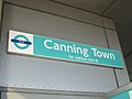 Canning Town stn DLR signage