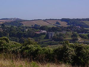 Carisbrooke Castle from the west