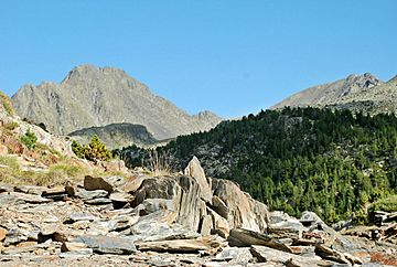 Carlit Peak from Lanoux lake, Pyrénées Orientales, France