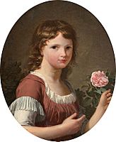 Child with rose - attributed to Marie-Victoire Lemoine