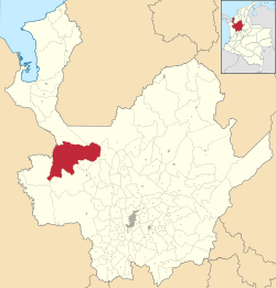 Location of the municipality and town of Dabeiba in the Antioquia Department of Colombia