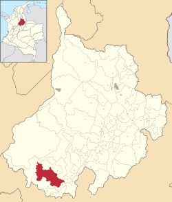 Location of the municipality and town of Sucre, Santander in the Santander Department of Colombia.
