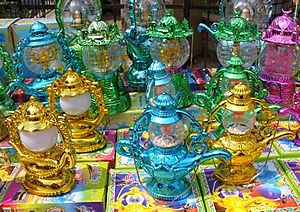 Colorful plastic ramadan lanterns
