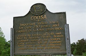 Coosa Historical Marker outside of Childersburg, AL