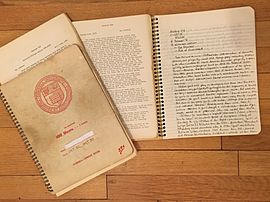 Cornell University notebooks for History 313 and 314, 1974-75