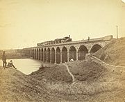 Dapoorie viaduct, Poona, 1858