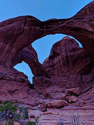 Double Arch at sunset