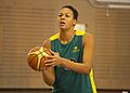 Elizabeth Cambage at day three of the Opals camp
