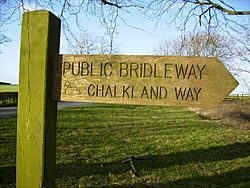 Fingerpost pointing out the direction of Chalkland Way - geograph.org.uk - 316247.jpg