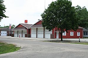 Fisher Illinois fire station and water tower