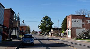 Part of the old downtown, on WIS 73 looking north