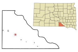 Location in Gregory County and the state of South Dakota