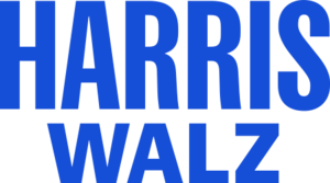 Harris Walz 2024 presidential campaign logo (light blue)