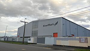 Hillside Workshops Dunedin rear, October 2024