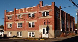 IOOF Hall evening light - Enterprise Oregon