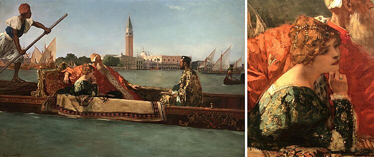 Jean-Joseph Benjamin Constant--Doge of Venice--c1889--detail showing Blanche Butterworth Haggin