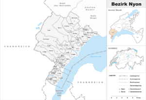 Karte Bezirk Nyon 2008