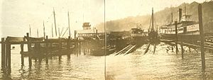 King and Winge shipyard circa 1915