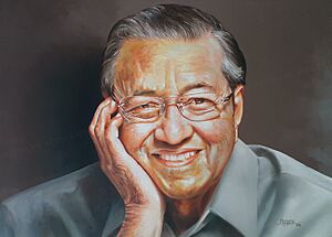 Mahathir Bin Mohamad - oil painting by Rajasekharan