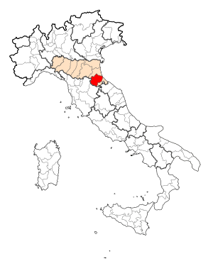 Map Province of Forlì Cesena