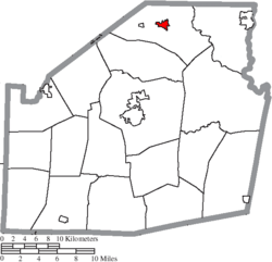 Location of Leesburg in Highland County