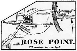 Map of Rose Point in 1872