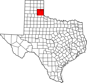 Map of Texas highlighting Wegefarth County
