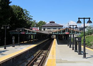 Ninth Avenue station from Manhattan-bound platform, September 2018.JPG