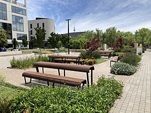 Outdoor seating in Kambri November 2022