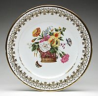 Plate with Basket of Flowers LACMA 56.30.12