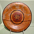 Plate with painted decoration, Aztec culture, Mexico, ceramic - Fitchburg Art Museum - DSC08809