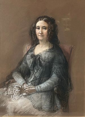 Portrait of Sophie Gay-by Claire Laloua, 1842