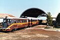 RM 93 and trailer about to depart Normanton on its weekly run to Croydon, July 1991