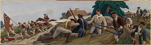 Ross Moffett- A Skirmish Between British and Colonists near Somerville in Revolutionary Times -1980.133.3 - Smithsonian American Art Museum