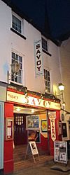 Savoy Theatre Monmouth, Exterior at night