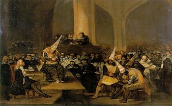 Scene from an Inquisition by Goya