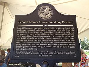 Second Atlanta International Pop Festival historical marker