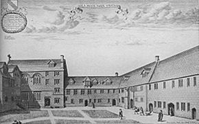 1675 Copper engraving of St Mary Hall
