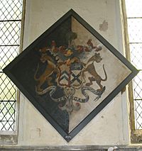 St Peter and St Mary's church, Stowmarket - hatchment