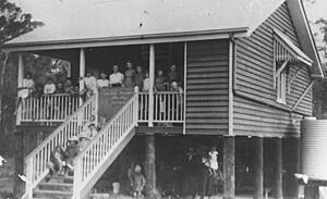 Staff and students at Twin View State School, circa 1921