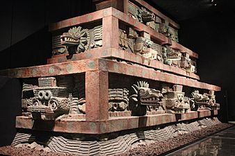 Teotihuacan Temple of Quetzalcoatl in Original Colors, Replica