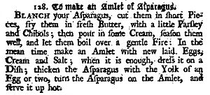 To make an Amlet of Asparagus Nott 1723