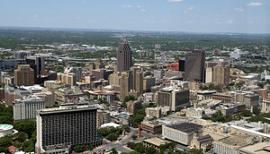 View of downtown San Antonio, Texas, from the Tower of the Americas LCCN2014633530