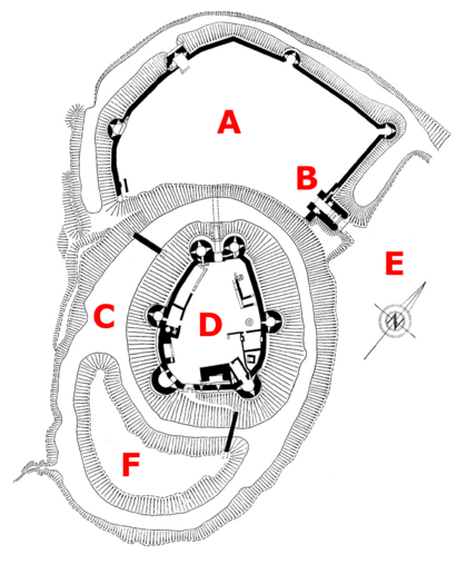 White Castle plan labelled